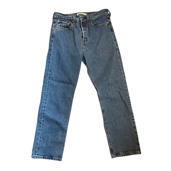 Levi's Premium Wedgie Straight Ankle Length Jeans Size 27 - Picture 2 of 8